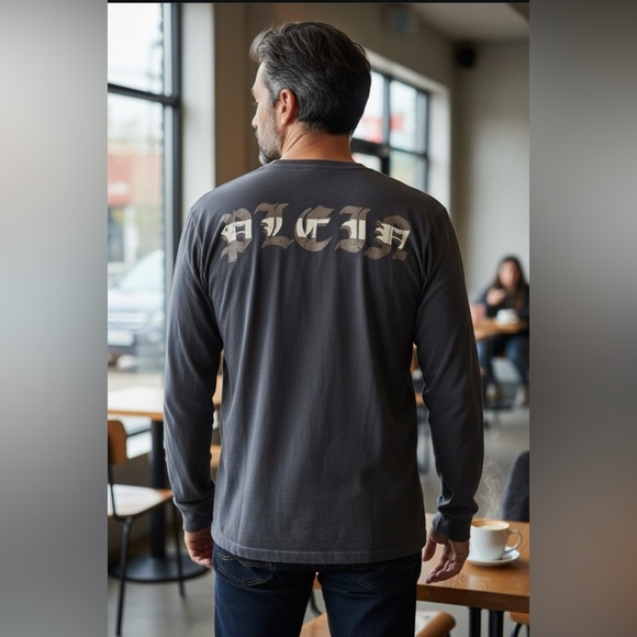 Rare Philipp Plein + Marvel Black Graphic Long Sleeve Shirt - Picture 2 of 6